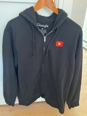 Google Black Hoodie with Red YouTube Patch